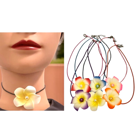 6Pc Flower Necklace Set