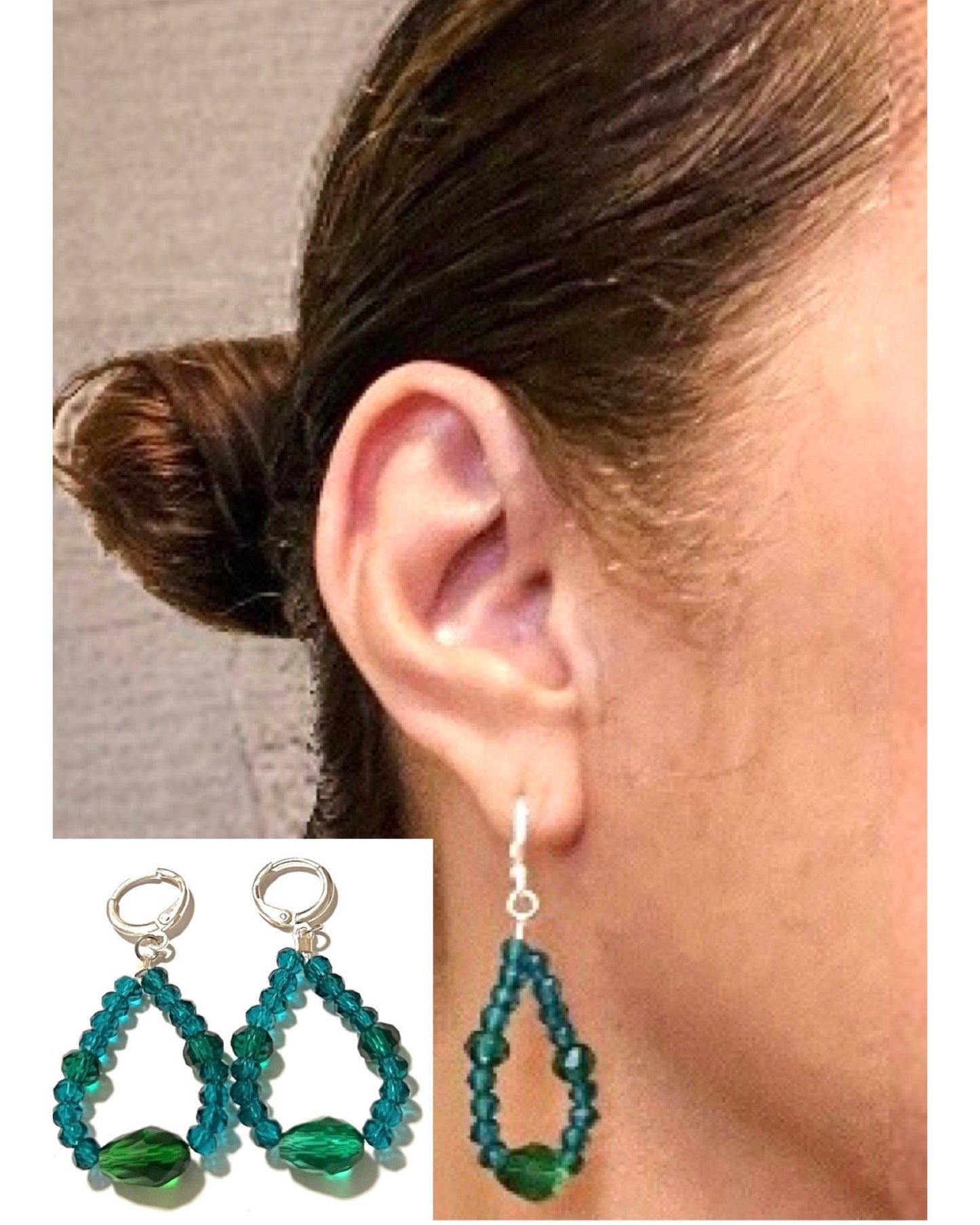 Women’s and Girls Crystal Bead Earrings