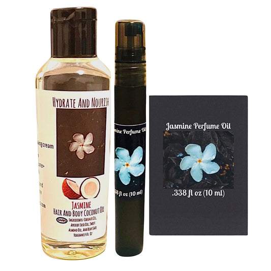 Perfume Oil And Coconut Body Oil Set (Choose Scent)